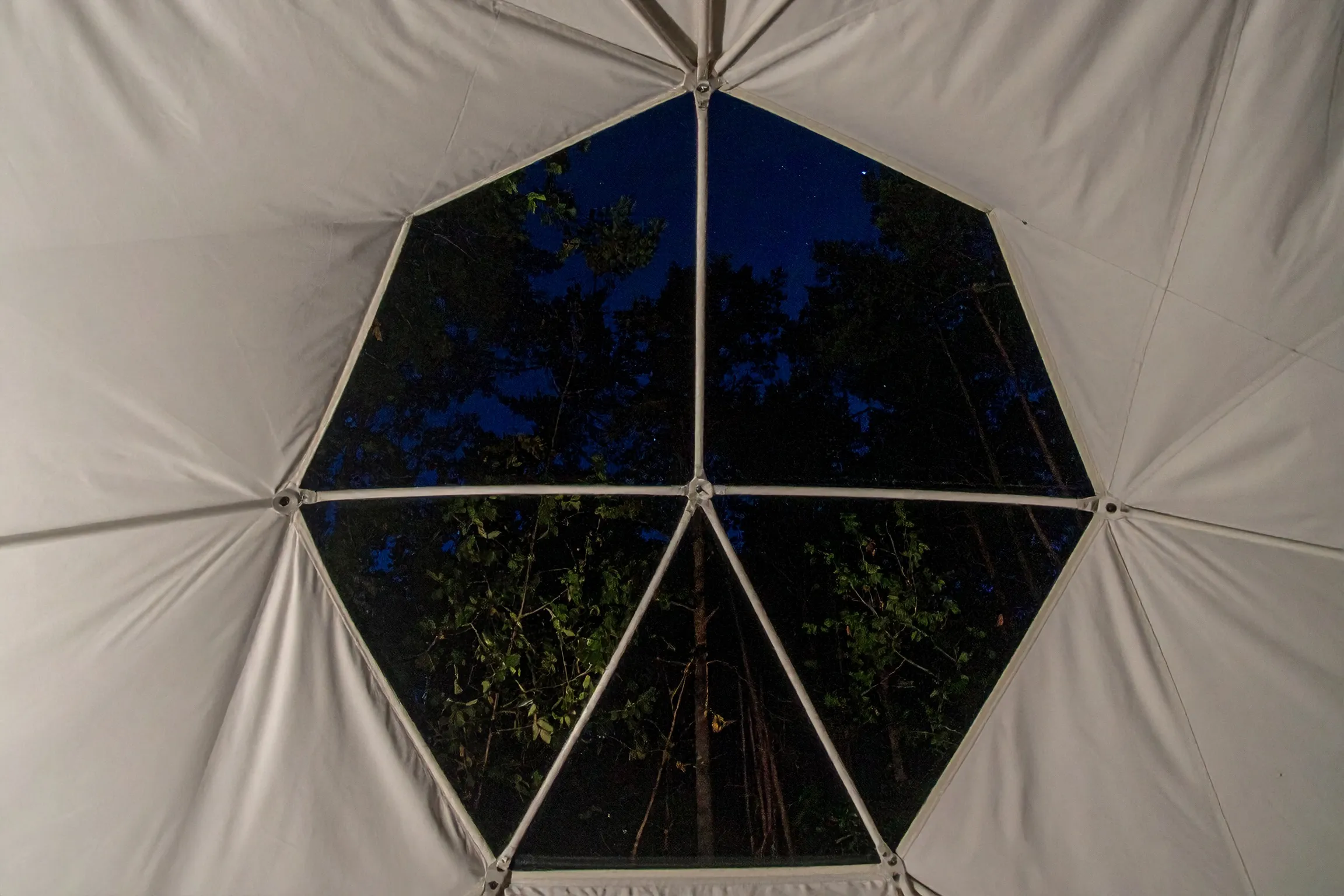 グランピングを楽しむカップルの画像